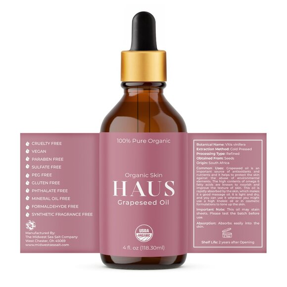 Organic Grapeseed Carrier Oil - 4oz - Picture 5 of 5